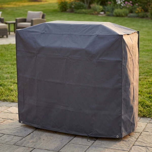 Deluxe Grillabdeckung für Gasgrill 145x60x120 cm Schutzhaube anthrazit 420D Oxford Polyester wetterfest wasserdicht reissfest Grillhaube Abdeckung
