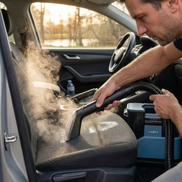 Dampfreiniger & Waschsauger für Polster, Teppiche & Autoinnenräume - Starker Nasssauger mit Absaugung, Sofareiniger & Fleckenreiniger