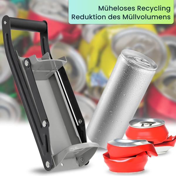 2-in-1 robuste Dosenpresse und Flaschenöffner, Wandmontage, effizienter Dosenzerkleinerer mit rutschfestem und stabilem Griff