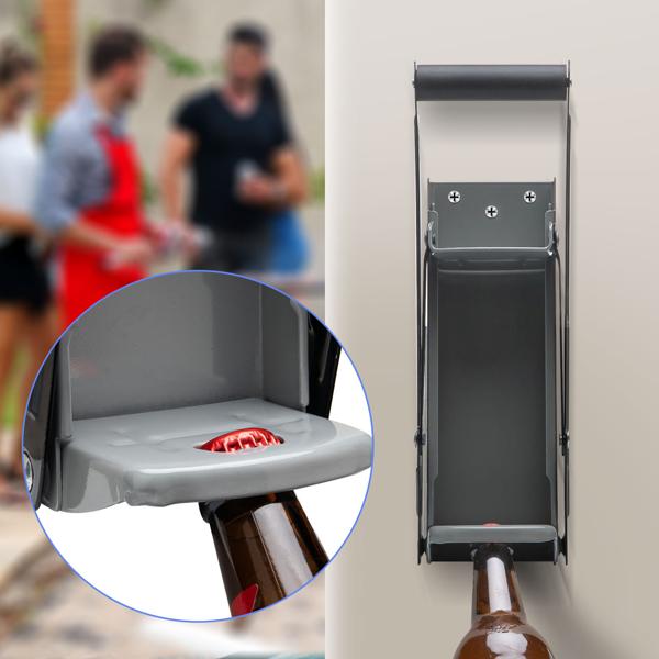 2-in-1 robuste Dosenpresse und Flaschenöffner, Wandmontage, effizienter Dosenzerkleinerer mit rutschfestem und stabilem Griff