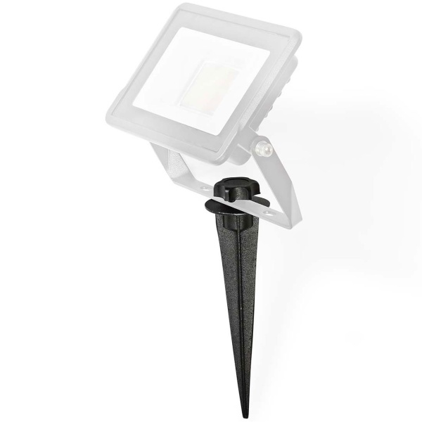 2er-Set Erdspiess Aluminium 17,5 cm – Bodenspiess für LED Fluter und Gartenstrahler: Einfache Handschraube zur Montage ohne Werkzeug, schwarz