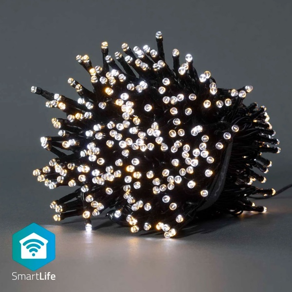 2er-Set LED Lichterkette WLAN mit 400 LEDs warmweiss bis kaltweiss – App-Steuerung, Sprachsteuerung, dimmbar, Timer - Für aussen IP65, 5m Zuleitung