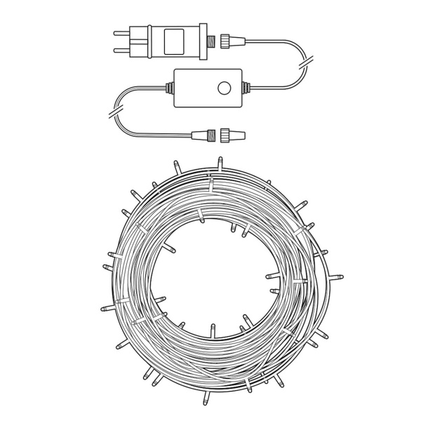 2er-Set LED Lichterkette WLAN mit 400 LEDs warmweiss bis kaltweiss – App-Steuerung, Sprachsteuerung, dimmbar, Timer - Für aussen IP65, 5m Zuleitung