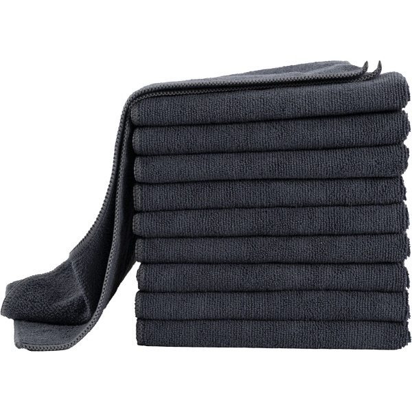 10er-Set Mikrofaser-Putztücher Anthrazit 40x40cm - 300 g/m² - Extrem saugstark, fusselfrei & streifenfrei - Hochwertige Reinigungstücher bis 90°C waschbar