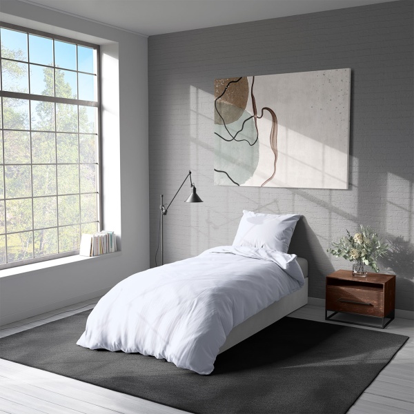 2er-Set Bettwäsche 155x220/80x80 cm, 100% Baumwolle mit Reissverschluss, hautsympathische & atmungsaktive Bett- und Kissenbezüge für erholsamen Schlaf