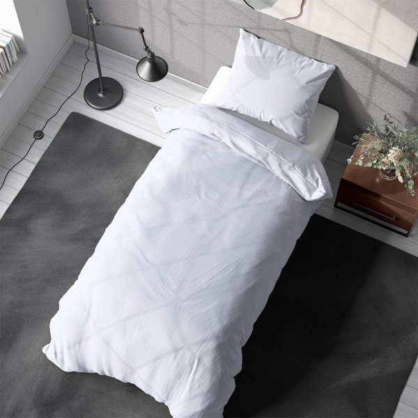 2er-Set Bettwäsche 155x220/80x80 cm, 100% Baumwolle mit Reissverschluss, hautsympathische & atmungsaktive Bett- und Kissenbezüge für erholsamen Schlaf
