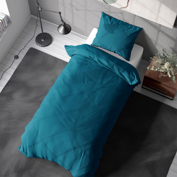 2er-Set Bettwäsche 135x200/80x80 cm, 100% Baumwolle mit Reissverschluss, hautsympathische & atmungsaktive Bett- und Kissenbezüge für erholsamen Schlaf