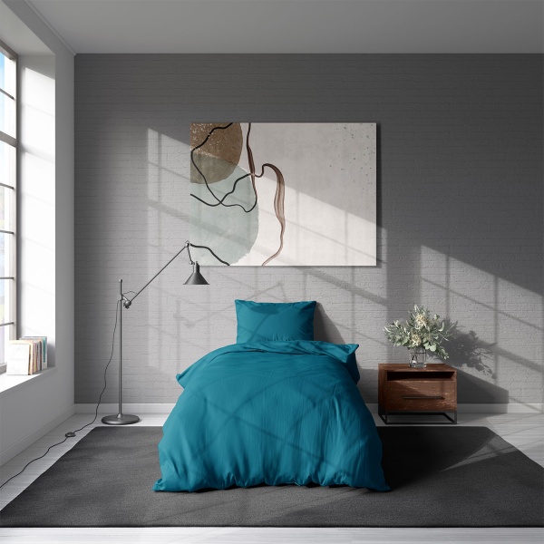 2er-Set Bettwäsche 135x200/80x80 cm, 100% Baumwolle mit Reissverschluss, hautsympathische & atmungsaktive Bett- und Kissenbezüge für erholsamen Schlaf