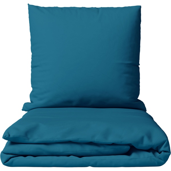 2er-Set Bettwäsche 135x200/80x80 cm, 100% Baumwolle mit Reissverschluss, hautsympathische & atmungsaktive Bett- und Kissenbezüge für erholsamen Schlaf