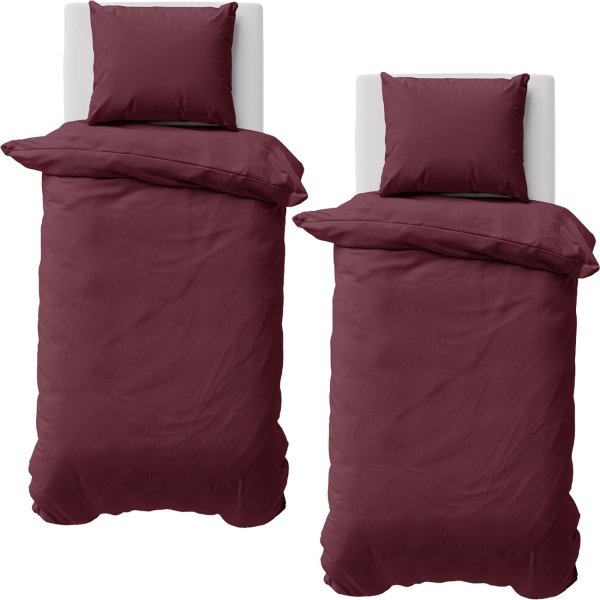 2er-Set Bettwäsche 155x220/80x80 cm, 100% Baumwolle mit Reissverschluss, hautsympathische & atmungsaktive Bett- und Kissenbezüge für erholsamen Schlaf