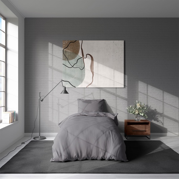 2er-Set Bettwäsche 135x200/80x80 cm, 100% Baumwolle mit Reissverschluss, hautsympathische & atmungsaktive Bett- und Kissenbezüge für erholsamen Schlaf