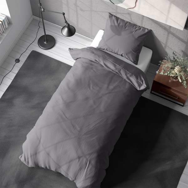 2er-Set Bettwäsche 135x200/80x80 cm, 100% Baumwolle mit Reissverschluss, hautsympathische & atmungsaktive Bett- und Kissenbezüge für erholsamen Schlaf