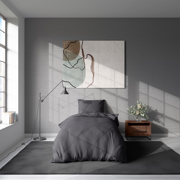 2er-Set Bettwäsche 155x220/80x80 cm, 100% Baumwolle mit Reissverschluss, hautsympathische & atmungsaktive Bett- und Kissenbezüge für erholsamen Schlaf