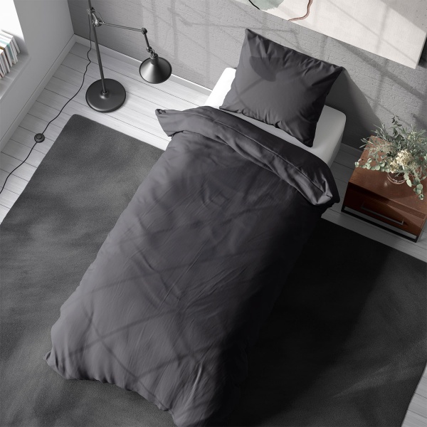 2er-Set Bettwäsche 155x220/80x80 cm, 100% Baumwolle mit Reissverschluss, hautsympathische & atmungsaktive Bett- und Kissenbezüge für erholsamen Schlaf