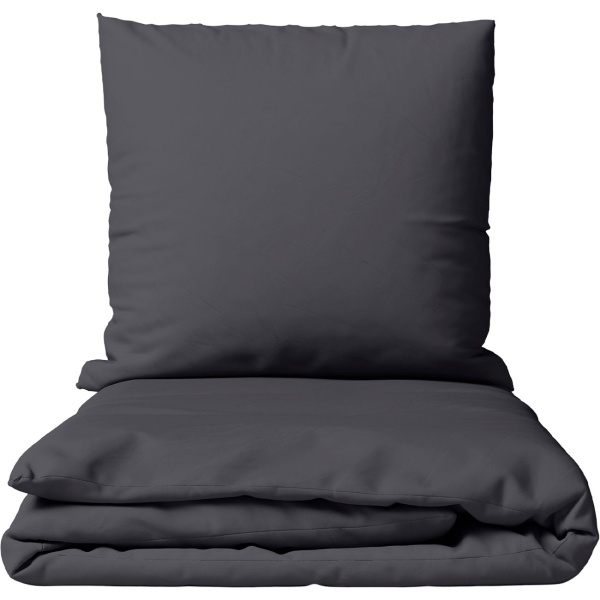2er-Set Bettwäsche 155x220/80x80 cm, 100% Baumwolle mit Reissverschluss, hautsympathische & atmungsaktive Bett- und Kissenbezüge für erholsamen Schlaf
