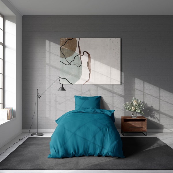 Bettwäsche-Set 135x200/80x80 cm, 100% Mikrofaser mit Reissverschluss, hautsympathischer & atmungsaktiver Bett- und Kissenbezug - OEKO-TEX Standard 100