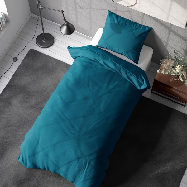 2er-Set Bettwäsche 135x200/80x80 cm, 100% Mikrofaser mit Reissverschluss, hautsympathische & atmungsaktive Bett- & Kissenbezüge, OEKO-TEX Standard 100