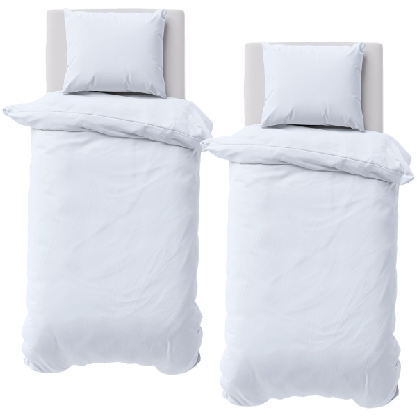 2er-Set Bettwäsche 155x220/80x80 cm, 100% Mikrofaser mit Reissverschluss, hautsympathische & atmungsaktive Bett- & Kissenbezüge, OEKO-TEX Standard 100