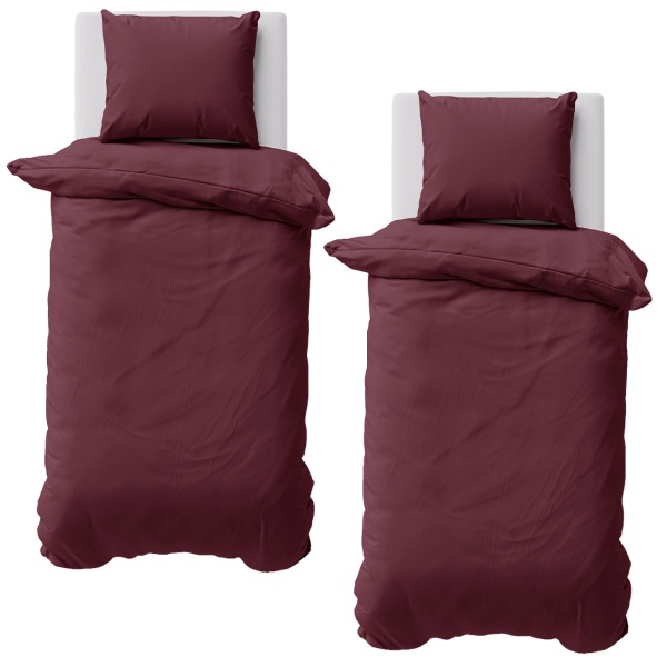 2er-Set Bettwäsche 155x220/80x80 cm, 100% Mikrofaser mit Reissverschluss, hautsympathische & atmungsaktive Bett- & Kissenbezüge, OEKO-TEX Standard 100