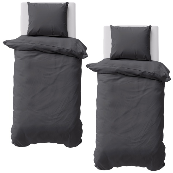 2er-Set Bettwäsche 155x220/80x80 cm, 100% Mikrofaser mit Reissverschluss, hautsympathische & atmungsaktive Bett- & Kissenbezüge, OEKO-TEX Standard 100