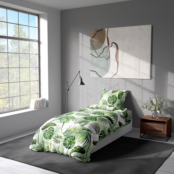 2er-Set Bettwäsche 135x200/80x80 cm, OEKO-TEX 100% Mikrofaser mit Reissverschluss, hautsympathische & atmungsaktive Bett- & Kissenbezüge