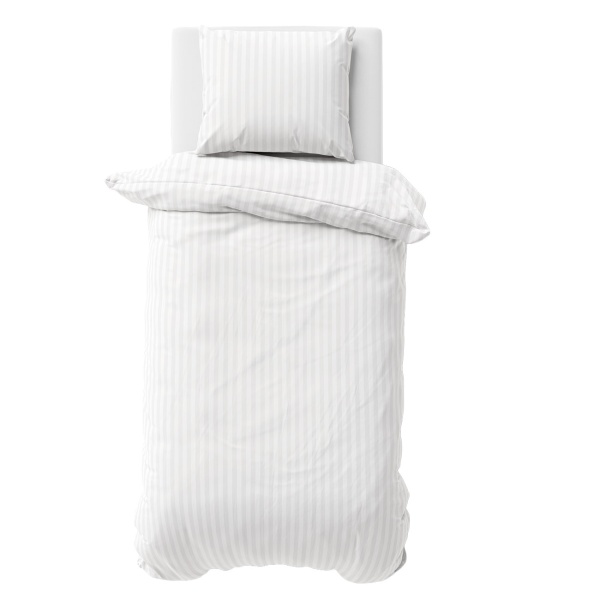 Bettwäsche-Set 135x200/80x80 cm, 100% Mikrofaser mit Reissverschluss, hautsympathischer & atmungsaktiver Bett- und Kissenbezug, Weiss