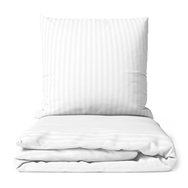 Bettwäsche-Set 135x200/80x80 cm, 100% Mikrofaser mit Reissverschluss, hautsympathischer & atmungsaktiver Bett- und Kissenbezug, Weiss