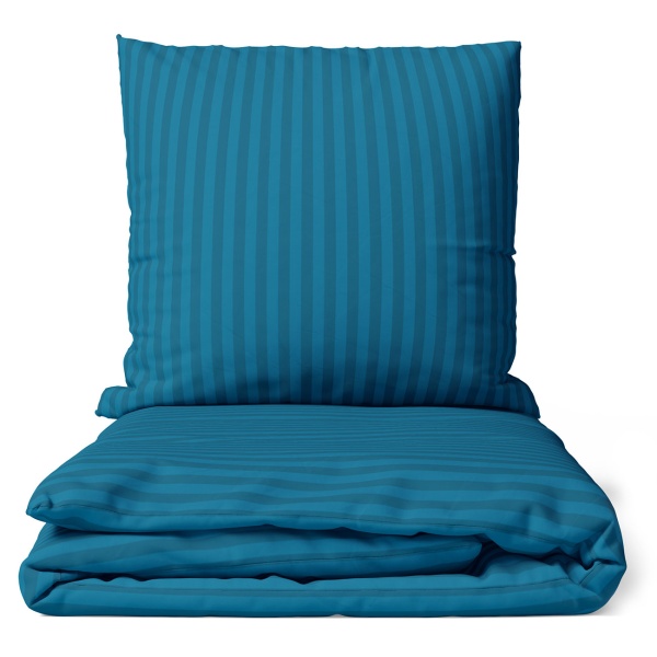 2er-Set Bettwäsche 135x200/80x80 cm, 100% Mikrofaser mit Reissverschluss, hautsympathische & atmungsaktive Bett- & Kissenbezüge, Petrol