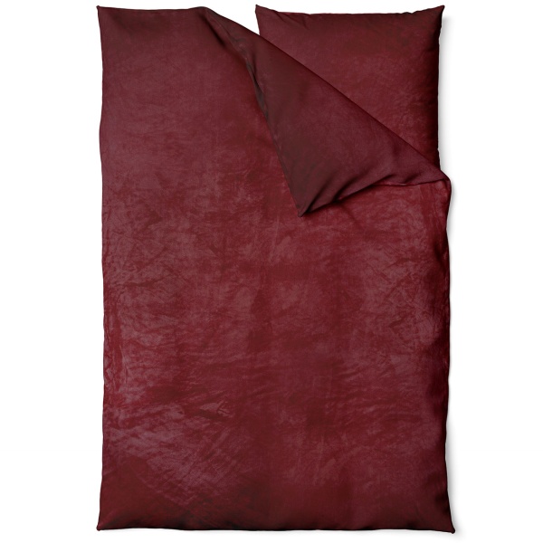 2er-Set Bettwäsche Cashmere Touch 135x200/80x80 cm, 100% Mikrofaser: Reissverschluss, hautsympathische & atmungsaktive Bett- & Kissenbezüge - Bordeaux