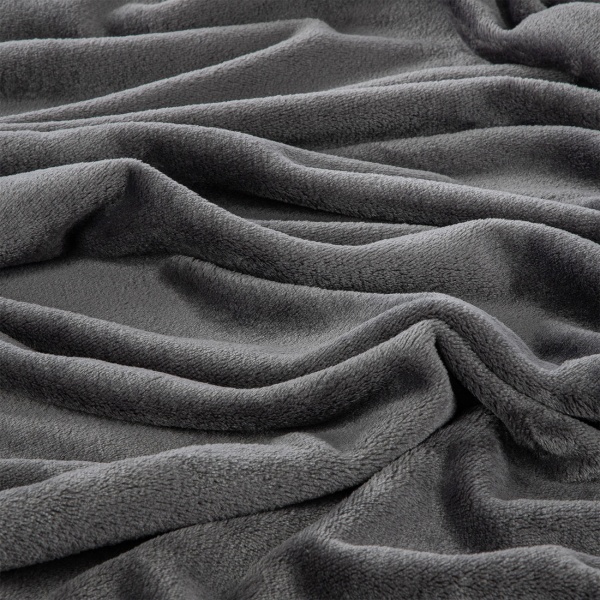 Bettwäsche-Set Cashmere Touch 135x200/80x80 cm, 100% Mikrofaser: Reissverschluss, hautsympathischer & atmungsaktiver Bett- & Kissenbezug - Anthrazit