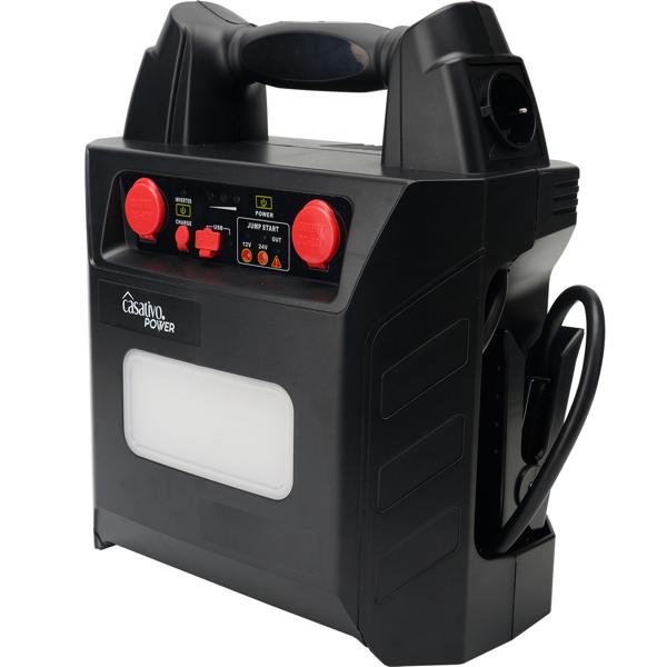 5-in-1 Pkw-Starthilfe 12V/24V (2000A) mit Powerbank 40Ah – Mobiler Batterie-Booster mit 230V-Steckdose, 12V-Ausgang & LED-Leuchte