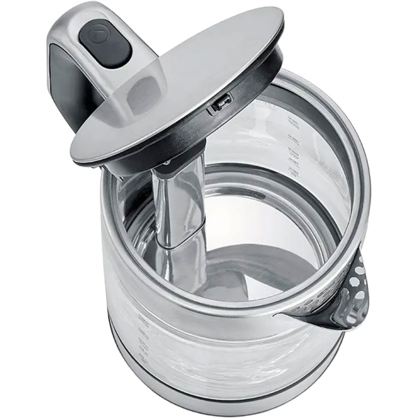 Severin Teekocher Professional, 3000W, 1,7L: mit automatischer Hebefunktion für Tee - perfekt für Büro & Zuhause - Wasserkocher aus Glas & Edelstahl