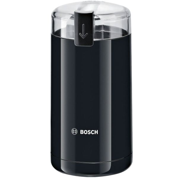 Hochwertige elektrische Bosch Kaffeemühle in Schwarz: Edelstahlmesser für frische Kaffeebohnen, besten Espresso und puren Kaffeegenuss