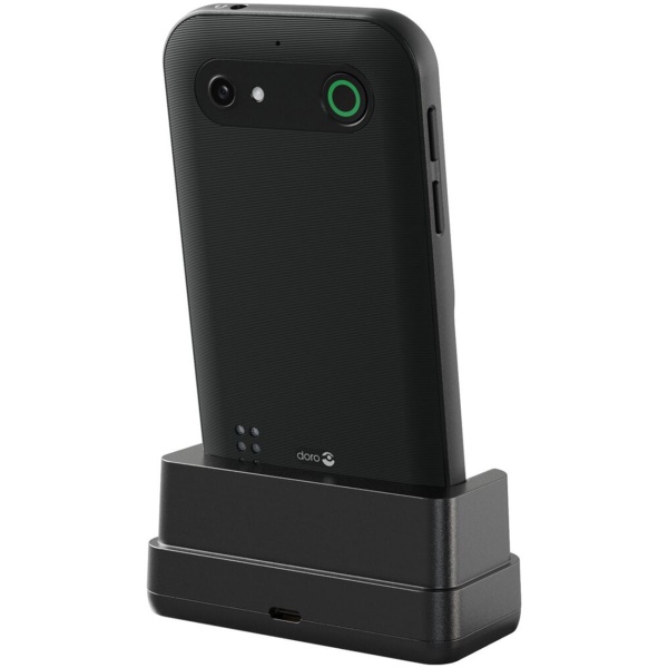 Doro Leva E10 LTE Tastatur-Handy - Seniorenhandy mit Notruf, Ladestation, Kamera, Taschenlampe & Radio für einfache Bedienung, Schwarz