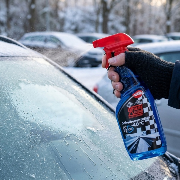 Auto Scheibenenteiser Spray 0,5 L bis -40 °C: Effektives Enteiserspray für Autoscheiben – Blitzschneller Scheibenenteiser für den Winter