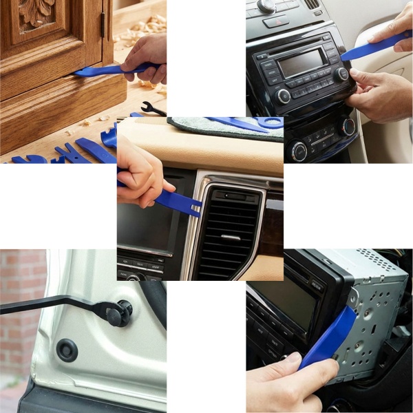 Praktisches 12-teiliges Zierleistenkeile-Set für Auto, Möbel & Renovierung – ideal zum schonenden Entfernen von Verkleidungen, Clips & Leisten