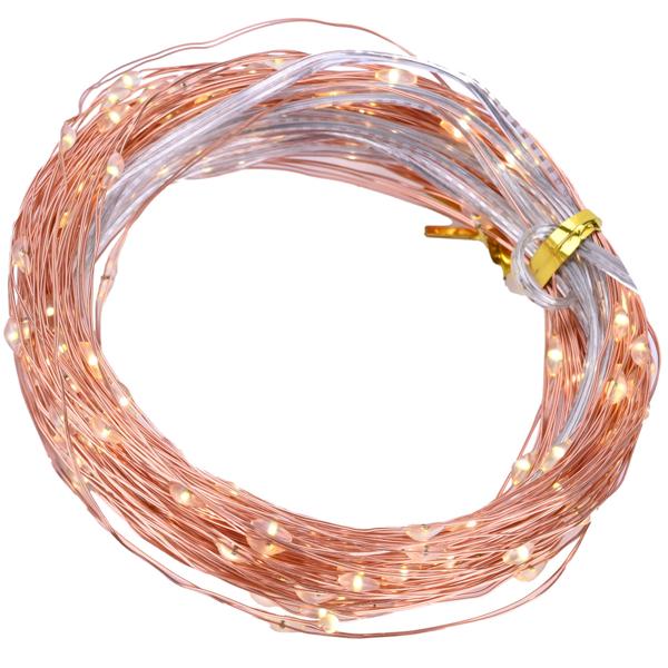 2er-Set Solar Kupferdraht Lichterkette 22m, 200 warmweisse LEDs, IP44 – Energieeffizient, robust und wunderschön