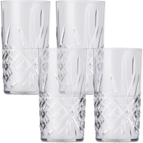 Trinkbecher Set 8 Stück aus Kunststoff, wiederverwendbare Plastikbecher robust und leicht für Party, Camping, Picknick, Kinder und unterwegs