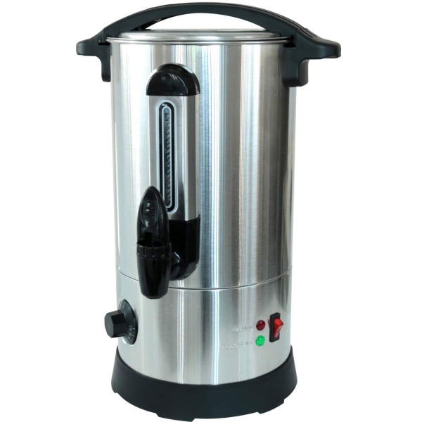 Glühweintopf 8L mit Zapfhahn, Edelstahlgehäuse: 1800W – Ein Heissgetränkeautomat für Feste, Glühwein, Kaffee & Punsch – Perfekter Genuss