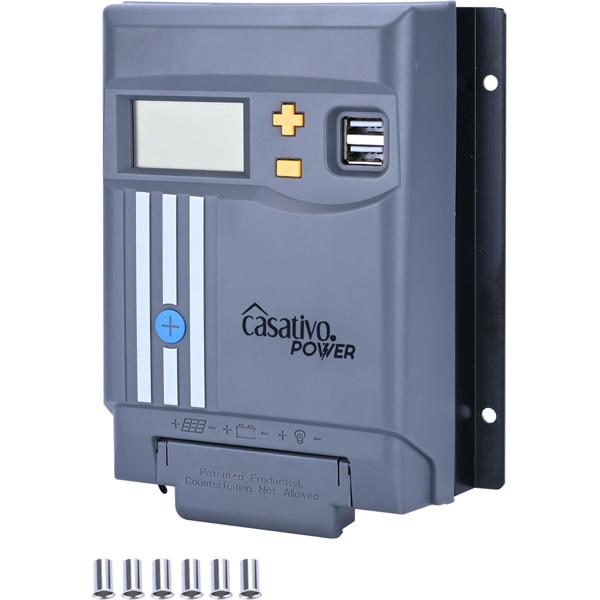 2er-Set MPPT Solarladeregler für 12V/24V Batterien - Max. Solar-Effizienz & Schutz - 20A Ladestrom - LCD-Display - 2 USB-A Ports für Wohnmobile, Boote