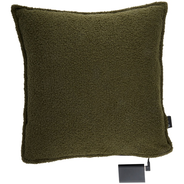 2er-Set Heizkissen 45x45 cm für Rücken, Schulter & Nacken: Angenehm, elektrisch und warm: Gemütliches Wärmekissen mit Powerbank, Grün