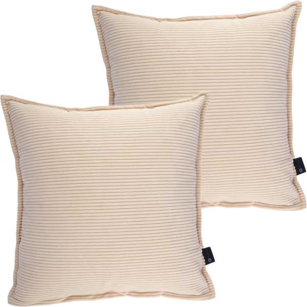 2er-Set Heizkissen 45x45 cm für Rücken, Schulter & Nacken: Angenehm, elektrisch und warm: Gemütliches Wärmekissen mit Powerbank, Beige