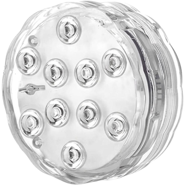 Unterwasser LED-Licht RGB mit Fernbedienung, wasserdicht IP68 bis 1 m, Farbwechsel mit 4 Modi, dimmbar, inkl. 3x AAA Batterien, Dekolicht