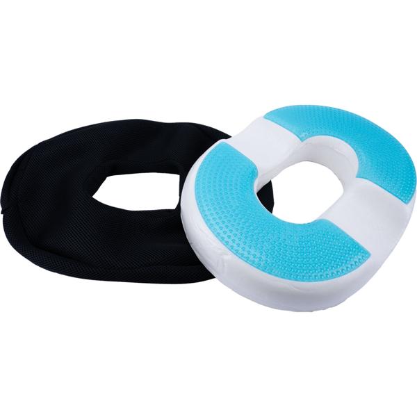 Ergonomischer Gel Sitzring aus Memory-Gel-Schaum, Komfort Sitzpolster entlastet Becken, Rücken und Steissbein, für Stuhl, Bürostuhl oder auch im Auto