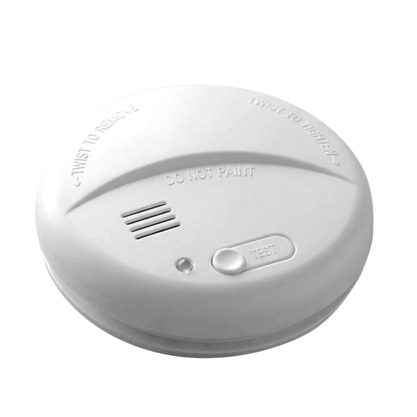 Rauchwarnmelder mit 9V-Batterie, Rauchmelder nach EN 14604, Alarm über 85 dB, Testtaste, inkl. Montagematerial, optimaler Brandschutz, weiss