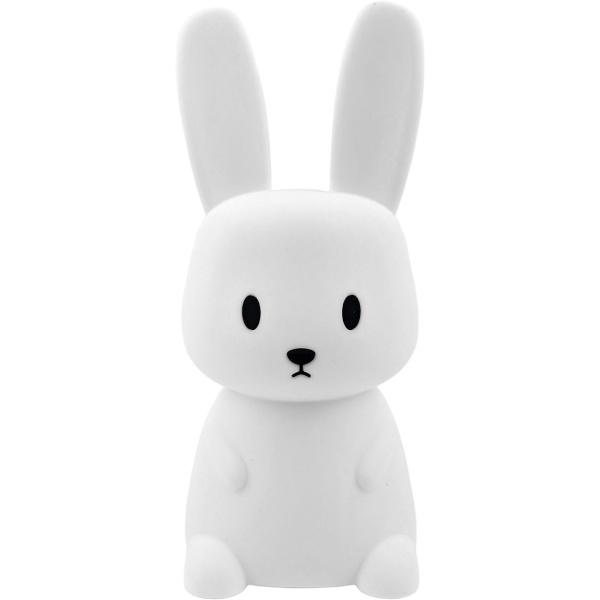  Nachtlicht Hase aus Silikon, LED Kinder-Nachtlicht wiederaufladbar mit Akku, Warmweiss und RGB-Farbwechsel, 3 h Timer, Tap-Steuerung, USB-C