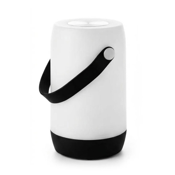 LED-Tischleuchte Outdoor IP44 mit Schlaufe, Akku-Tischlampe schwarz/weiss, Touch-Dimmer stufenlos, Warmweiss, bis 20 h Laufzeit, USB-C