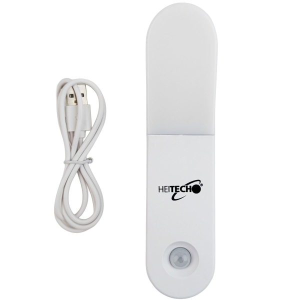 LED Orientierungslicht mit Bewegungsmelder, Akku Nachtlicht warmweiss mit Magnet und Klebepad, USB-C aufladbar, Sensorlicht für Flur, Treppe