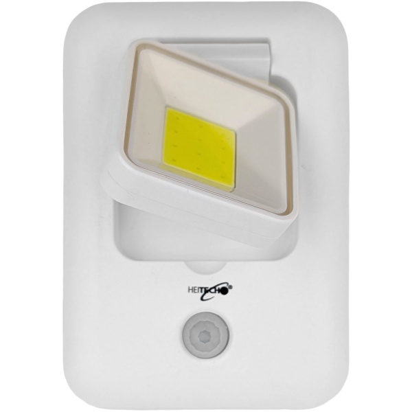 LED-Sensorlicht 360° drehbar, COB-LED 100 Lumen Kaltweiss, Dämmerungs- und Bewegungssensor bis 3 m, 120°, inkl. 3x AAA, Wandmontage