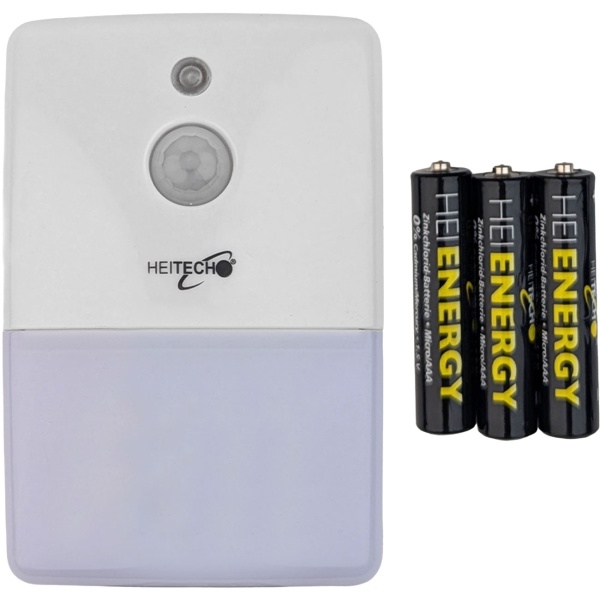 LED-Sensorlicht mit Dämmerungs- und Bewegungssensor, COB-LED 150 Lumen Kaltweiss, 3 Lichtmodi, inkl. 3x AAA, Wandmontage oder freistehend